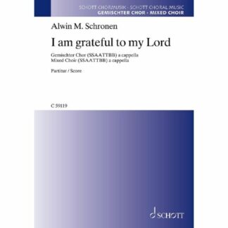 Schronen, I am grateful to my Lord