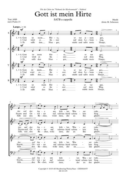 Schronen, Gott ist mein Hirte - SATB